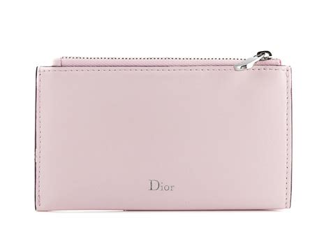 dior pink cardholder|zipped card holder.